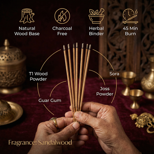 Yashodaye Divine Sandalwood Mega Combo - 9 Boxes Pack | 100% Natural & Charcoal-Free Chandan Agarbatti
